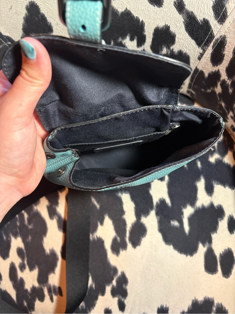 Coach Pebbled Leather Mini Backpack - Aqua - Picture 4 of 6